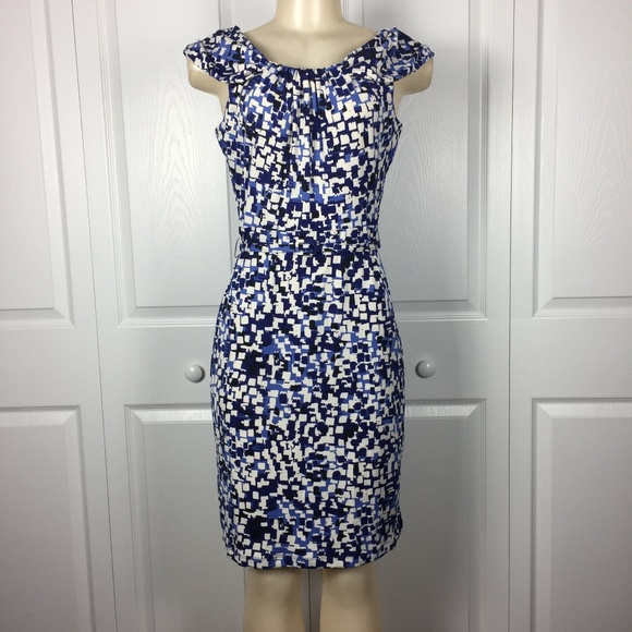  LIKE NEW - Super Cute Blue Belted Dress  - Picture 1 of 8